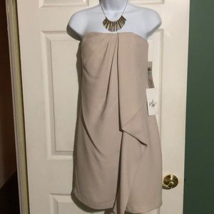 NWT Tan Grecian inspire draped dress